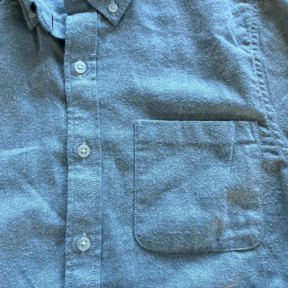 Johnnie B Boy's 13-14‎ Y Button Down Shirt Gray Flannel Collared Preppy